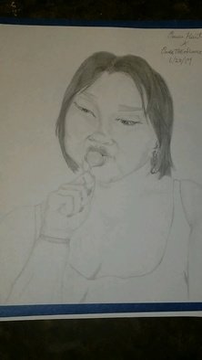 Omari Hunt: 'sweet bbw', 2017 Pencil Drawing, Portrait. There a sweet and lovely world with bbws also. ...