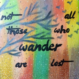 Pooja Shah: 'A quote for the avid Wanderer, Commissioned', 2014 Acrylic Painting, Travel. Artist Description:  