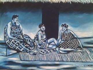 Artist: Uche Ogbu - Title: Family tie - Medium: Oil Painting - Year: 2015
