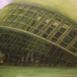 D. K. Osorio: 'Ciencia', 2009 Oil Painting, Architecture. Artist Description:   El Museu de les Ciencies Principe Felipe ( Science Museum) , Valencia, Spain  ...