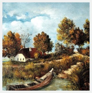 Ozzie Kajtezovic: 'Lake life', 2010 Oil Painting, Landscape.       WINTER IN MOUNTAINS, LANDSCAPE      Original oil on canvas ...