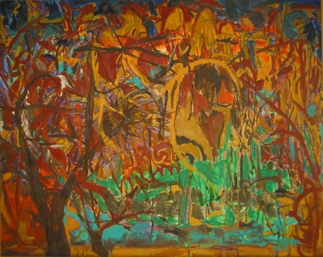Padma Prasad  'Landscape2', created in 2008, Original Painting Oil.