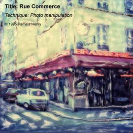 Pamela Henry: 'Rue Commerce', 1995 Polaroid Photograph, Urban. Artist Description: Polaroid manipulation. Signed, archival photo lustre giclee print. ...