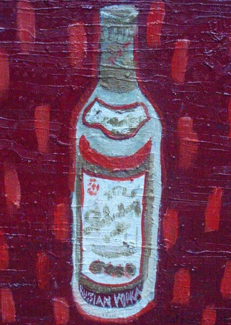 Artist Patrice Tullai. 'Bottle Of Smirnoff Vodka' Artwork Image, Created in 2009, Original Mixed Media. #art #artist