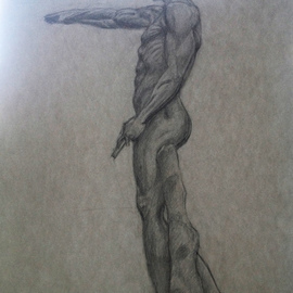 Paul Anton Artwork Sketch 02, 2012 Pencil Drawing, Nudes