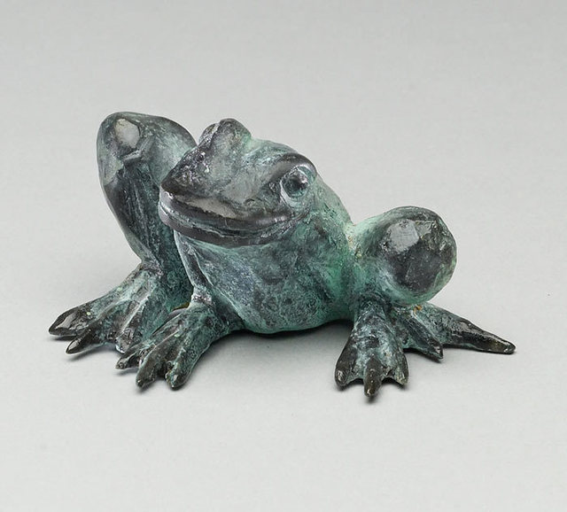 Paul Orzech  'Frog ', created in 2009, Original Sculpture Bronze.