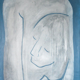 Pavlo Ponomarenko: 'awaiting', 2023 Oil Painting, Nudes. Artist Description: The woman awaiting a man, oil on canvas, 120 85 cm, in tube...