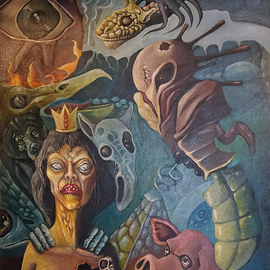 Pawel Batura: 'dissonance', 2014 Oil Painting, Other. Artist Description: Dissonance, oil and acrylic on canvas, 80 x 100 cm...
