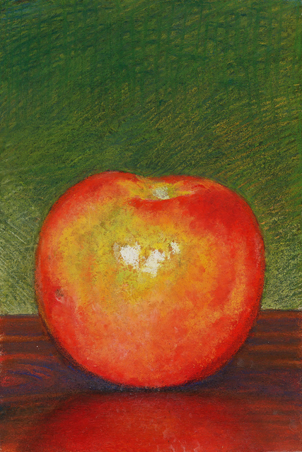Artist P. E. Creedon. 'Apple' Artwork Image, Created in 2010, Original Pastel. #art #artist
