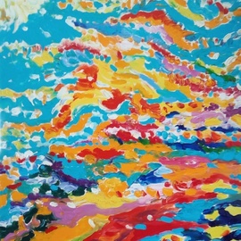 Andrey Klyuiko: 'islands', 2019 Oil Painting, Atmosphere. Artist Description: Streams of sunlight. ...