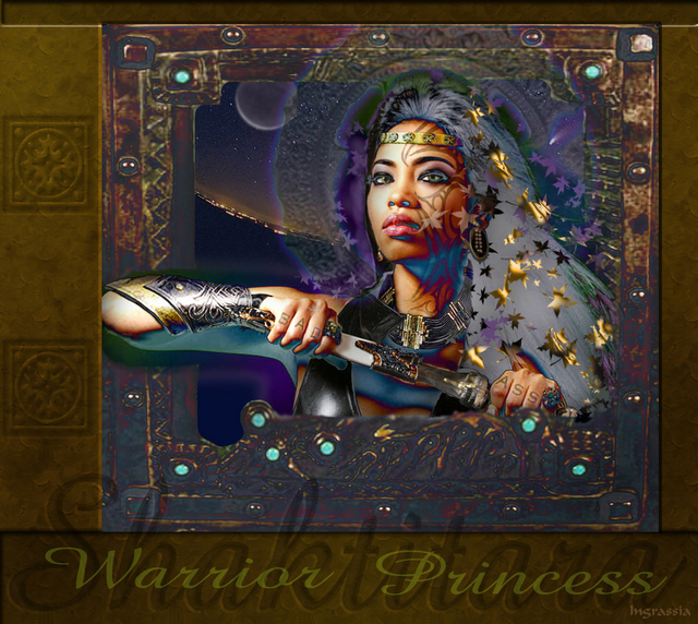 Artist Peter Ingrassia. 'Warrior Princess 1' Artwork Image, Created in 2010, Original Digital Art. #art #artist