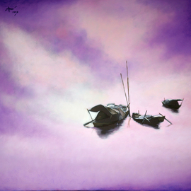 Chau Pham: 'Immense01', 2012 Oil Painting, Surrealism. Artist Description:  Vietnam's beauty & space   ...