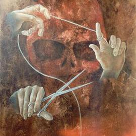 Philip Hallawell: 'The Hands of Fate', 1988 , Death. Artist Description: This painting, part of my Illiad series, discusses the question of fate. The Greeks believed that each person' s destiny was planned before birth by mythological beings called the Fates: one wove the person' s lifeline, another measured it and a third cut it where it was to ...