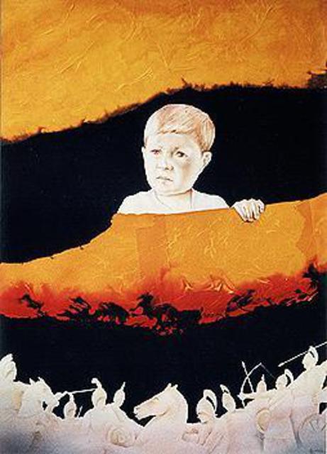 Artist Philip Hallawell. 'The Orphan' Artwork Image, Created in 1987, Original Illustration. #art #artist