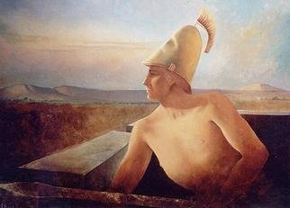 Philip Hallawell: 'The Sentry', 1986 Oil Painting, Mythology. 