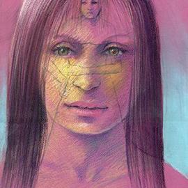 Philip Hallawell: 'Visagism 3 Phlegmatic Beauty', 2005 Pastel, Figurative. 
