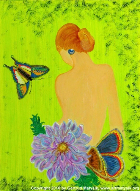 Artist Gertrud Matysik. 'Human Being Related To Nature By Harmony Part 2' Artwork Image, Created in 2009, Original Painting Oil. #art #artist