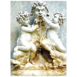 Marilyn Nosewicz: 'Cherubs Statue Fish Fountain Color Photograph', 2010 Color Photograph, Ethereal. Artist Description:  Photograph of fountain with water, located at Sonnenberg Gardens in Finger Lakes region of NY. Color Photograph of Marble statues. Please Email Me for any questions.         ...