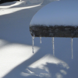 C. A. Hoffman: 'Icicles And Shadows', 2010 Color Photograph, Abstract Landscape. Artist Description:   This is an original photo that has been digitally- painted to create an original work of art.                                                                                                              ...