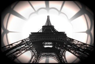 Jean Dominique  Martin: 'Paris Eiffel Tower ', 2015 Black and White Photograph, Architecture.   Eiffel Tower Art Work on Cotton Paper ...