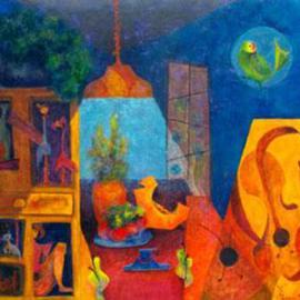 Pia Cantos Floridos: 'RINCON', 2005 Oil Painting, Abstract Figurative. Artist Description: OIL ON CANVAS...
