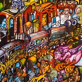 Pia Christina Distefano: 'street train', 2020 Pencil Drawing, Abstract Landscape. Artist Description: Original Artwork...