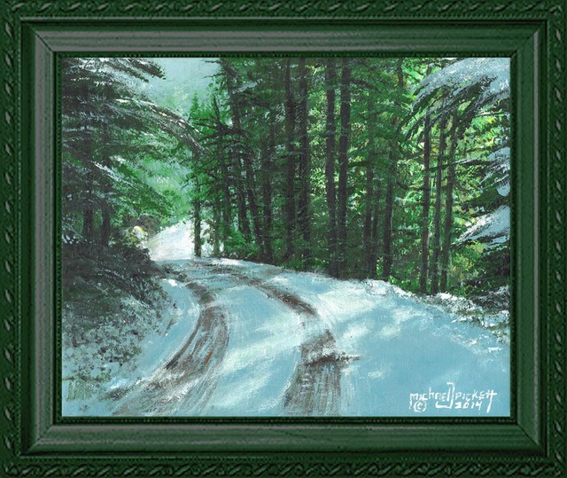 Artist Michael Pickett. 'Country Road Snow Scene ' Artwork Image, Created in 2014, Original Photography Other. #art #artist