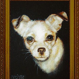 Michael Pickett: 'Dog', 1998 Acrylic Painting, Animals. 