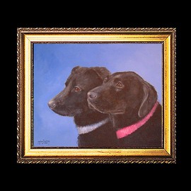 Michael Pickett: 'Kholby and Cheyenne', 2009 Acrylic Painting, Dogs. Artist Description:   You can learn how to paint this painting yourself. Go to www. pickettonline. com and click on Enter, then click on the YouTube link. Thank You. ...