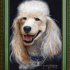 Michael Pickett: 'Mac The Poodle', 1991 Acrylic Painting, Dogs. Artist Description:  Commissioned ...