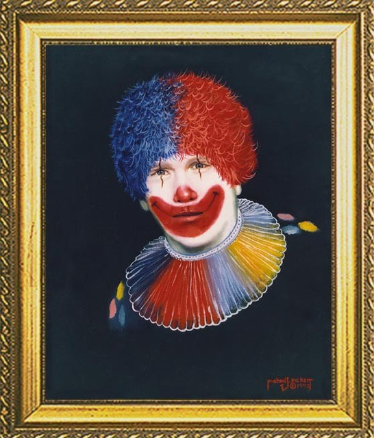 Artist Michael Pickett. 'Self Portrait  As A Clown' Artwork Image, Created in 1992, Original Photography Other. #art #artist