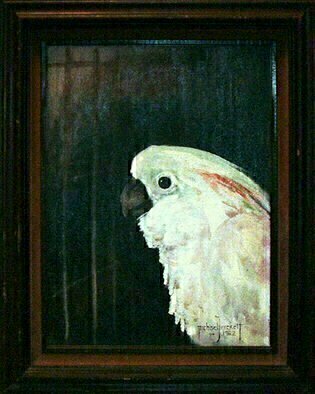 Michael Pickett: 'cockatoo', 1982 Acrylic Painting, Birds. This painting is a real Classic, it was created 26 years ago, all original with frame. This painting and frame is worn throughout time. Sold as it. ...