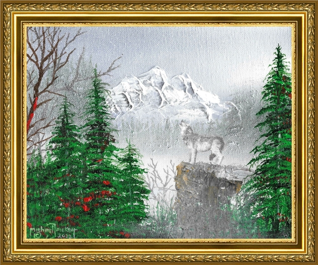 Artist Michael Pickett. 'Mountain And Wolf' Artwork Image, Created in 2022, Original Photography Other. #art #artist