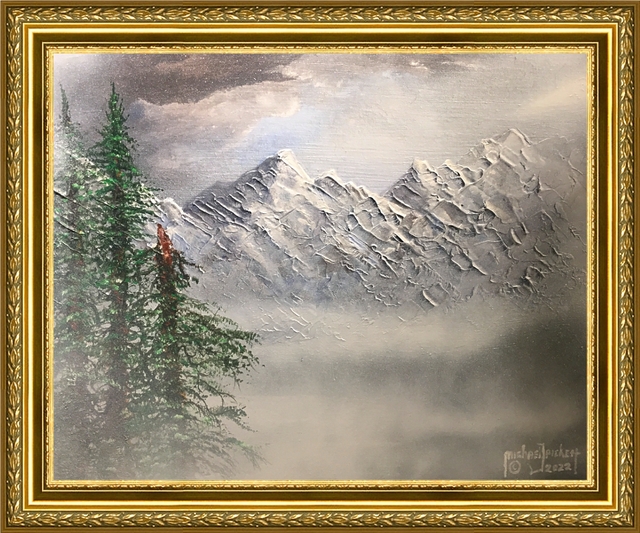 Artist Michael Pickett. 'Snowcapped Mountain Two' Artwork Image, Created in 2022, Original Photography Other. #art #artist