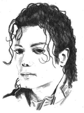 Paul Jones: 'Michael Jackson', 2014 Pencil Drawing, undecided. 