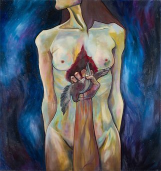 Artist: Polina Kolesnik - Title: naive - Medium: Oil Painting - Year: 2018