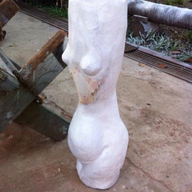 John Paul Dalisay Artwork Fertility series 1, 2013 Wood Sculpture, Abstract Figurative