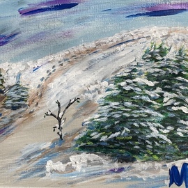 Mary Schwartz: 'winter heart', 2021 Acrylic Painting, Abstract Landscape. Artist Description: Winter Grief...