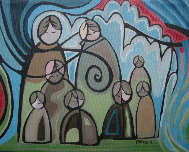 Patricia Ross  'Gathering 7', created in 2011, Original Painting Acrylic.