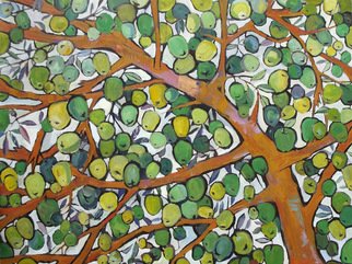 Natalia Bessonova: 'apple tree', 2017 Oil Painting, Trees. New artwork by Natalia Bessonova Apple Tree Large...