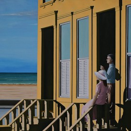 Peter Seminck: 'Summer Sun', 2015 Oil Painting, People. Artist Description:  Summersunshinecouplerealism ...