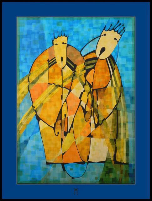 Artist Lubomir Korenko. 'Duett' Artwork Image, Created in 2006, Original Painting Oil. #art #artist