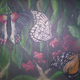 Ramona Marquez Ramraj: 'Butterflies, Mariposas en reposo', 2007 Acrylic Painting, nature. 