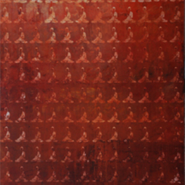 Ram Thorat: 'Chanting Preaching Buddhas', 2011 Acrylic Painting, Spiritual. Artist Description:  Indian contemporary art spiritual art Chanting Preaching Buddha painting on Buddhism                 ...