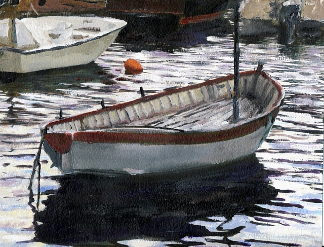 Artist Randy Sprout. 'Ing Fish Boat Positano' Artwork Image, Created in 2012, Original Drawing Pastel. #art #artist