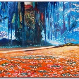 Freydoon Rassouli: 'islan of life', 2014 Oil Painting, Abstract Landscape. Artist Description: A surrealism, symbolism, fantasy figurative painting by Freydoon Rassouli...