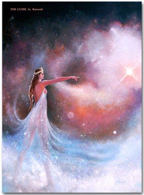 Freydoon Rassouli: 'the guide', 2008 Oil Painting, Fantasy. A cosmic Ethereal, figurative space painting in Representational form by Freydoon Rassouli ...