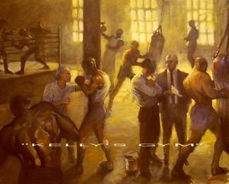 Artist: Ron Anderson - Title: Kellys Gym - Medium: Oil Painting - Year: 2002