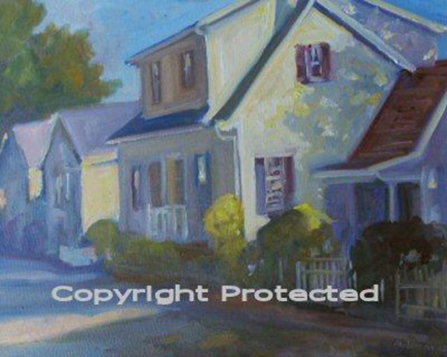 Ron Anderson  'White House In German Village', created in 2005, Original Painting Oil.