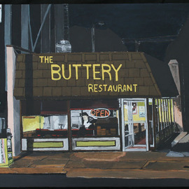 Dana Smith: 'The Buttery', 2007 Acrylic Painting, Urban. Artist Description:         Acrylic painting on stretched linen.       ...